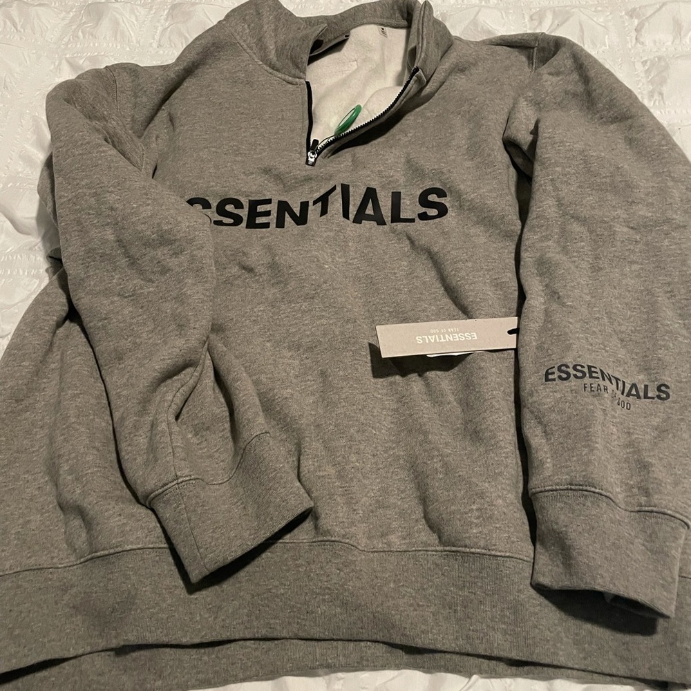 Essentials Gray Pullover Sweater Size:M - image 3